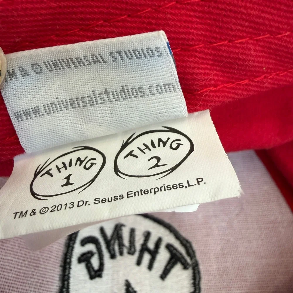 Universal Studios Dr Seuss Thing 1 Baseball Hat Kids Red Adjustable Cap Kids